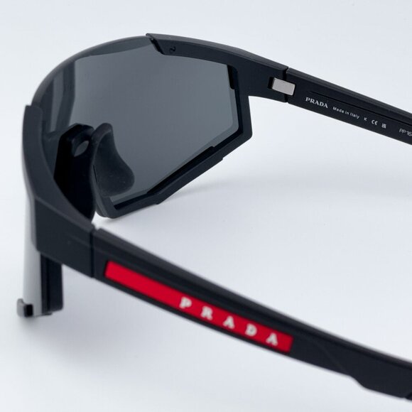 Prada Linea Rossa PS04WS DG006F BRAND NEW Sunglasses Black Rubber Grey Unisex - Picture 8 of 11